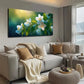 Green Haze Background Wall Art canvas office home room framed 120x60cm