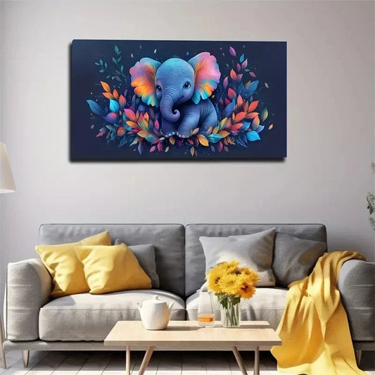 Vibrant Rainbow Colors Baby Wall Art Canvas Office Home Room Framed 80x45cm
