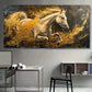 Abstract Yellow Horse wall canvas office home room framed 120x60cm
