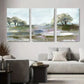 3pcs Soft Pastel Brushstrokes with Trees & Water Metal Print Ready to Hang Art