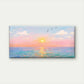 Ocean Sunset with Birds Wall Art Canvas Office Home Room Framed 120x60cm