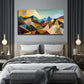 Mountains Sunset Conference Wall Art Canvas Office Home Room Framed 80x45cm