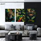 3pcs Vibrant Jungle Animal Metal Print Ready to Hang Art