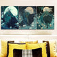 3pcs   Gothic Fantasy Art with Moonlit Wolves Wall Art Set Canvas Framed 40x60cm - High Quality Print 100% Australian Made Wall Canvas Ready to Hang