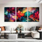 3pcs Vibrant Floral Abstract Accents Prefect Wall Art Set Canvas Framed 40x60cm - High Quality Print 100% Australian Made Wall Canvas Ready to Hang