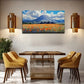 Blooming Orange Flower Field Wall Art Canvas Office Home Room Framed 120x60cm