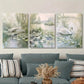 3pcs Pond with Water Lilies, White Swans, Metal Print Ready to Hang Art