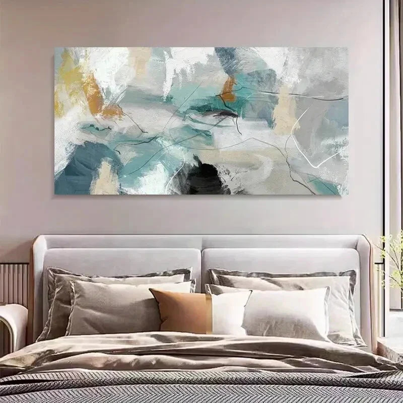 Abstract Colorful Pattern Wall Art Canvas Office Home Room Framed 120x60cm.