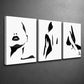 3pcs Abstract Black and White Female Figure Canvas Framed 40x60cm - High Quality Print 100% Australian Made Wall Canvas Ready to Hang