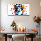 Cute Cat with Headphones Nice Wall Art Canvas Office Home Room Framed 120x60cm