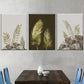 3pcs Modern Style Simple Natural Plant Leaf Wall Art Set Canvas Framed 40x60cm - High Quality Print 100% Australian Made Wall Canvas Ready to Hang