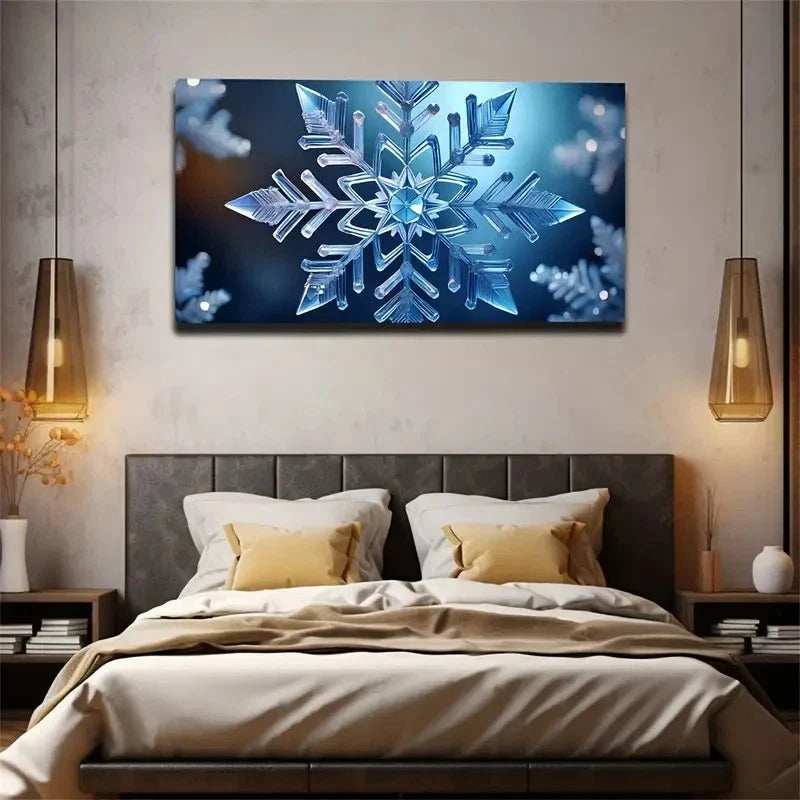 Crystal Clear Winter & Spring Wall Art Canvas Office Home Room Framed 80x45cm