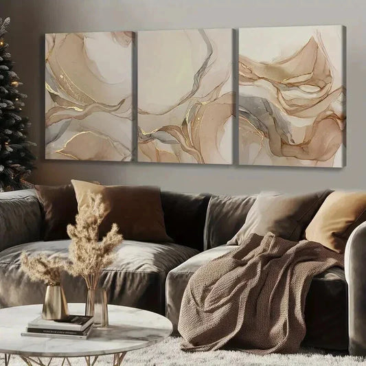 3pcs Irregular Graphic Fantasy Decorations Wall Art Set Canvas Framed 40x60cm - High Quality Print 100% Australian Made Wall Canvas Ready to Hang