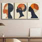 3pcs Female Silhouette Canvas Framed 40x60cm - High Quality Print 100% Australian Made Wall Canvas Ready to Hang