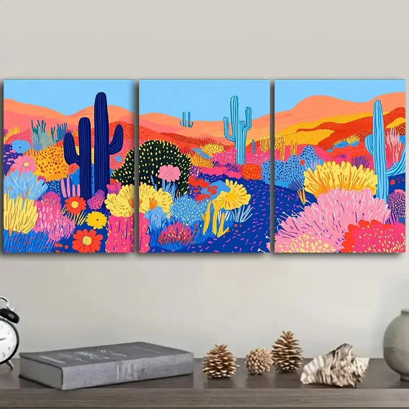 3pcs Mushroom garden Wall Art Set Canvas Framed 40x60cm - High Quality Print 100% Australian Made Wall Canvas Ready to Hang