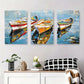 3pcs Vibrant Seascape Coastal Landscape Metal Print Ready to Hang Art