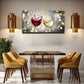 Two Clinking Goblets Perfect Wall Art Canvas Office Home Room Framed 120x60cm