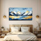 Blue Golden Abstract Landscape Wall Art Canvas Office Home Room Framed 120x60cm