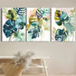 3pcs Abstract Monstera Nordic Style Tropical Metal Print Ready to Hang Art