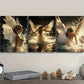 3pcs Angel in Water Canvas Wall Art Metal Print Ready to Hang Art