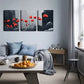 3pcs Red Poppy Triptych   Wall Art Set Canvas Framed 40x60cm - High Quality Print 100% Australian Made Wall Canvas Ready to Hang