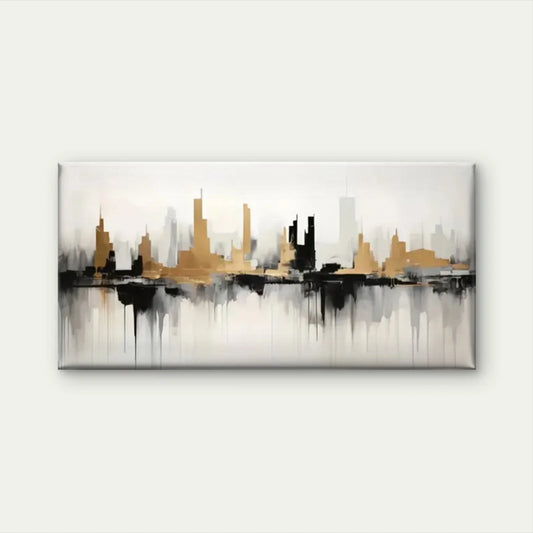 Urban Landscape Abstract Wall Art Canvas Office Home Room Framed 80x45cm