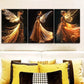 3pcs A Graceful Fairy In A Shiny Dress Wall Art Set Canvas Framed 40x60cm - High Quality Print 100% Australian Made Wall Canvas Ready to Hang