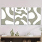 3pcs Sage green painting, simple grass green Metal Print Ready to Hang Art