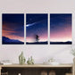 3pcs Starry Night Sky Triptych Metal Print Ready to Hang Art