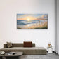 Beach Waves Grass Sunset Wall Art Canvas Office Home Room Framed 80x45cm