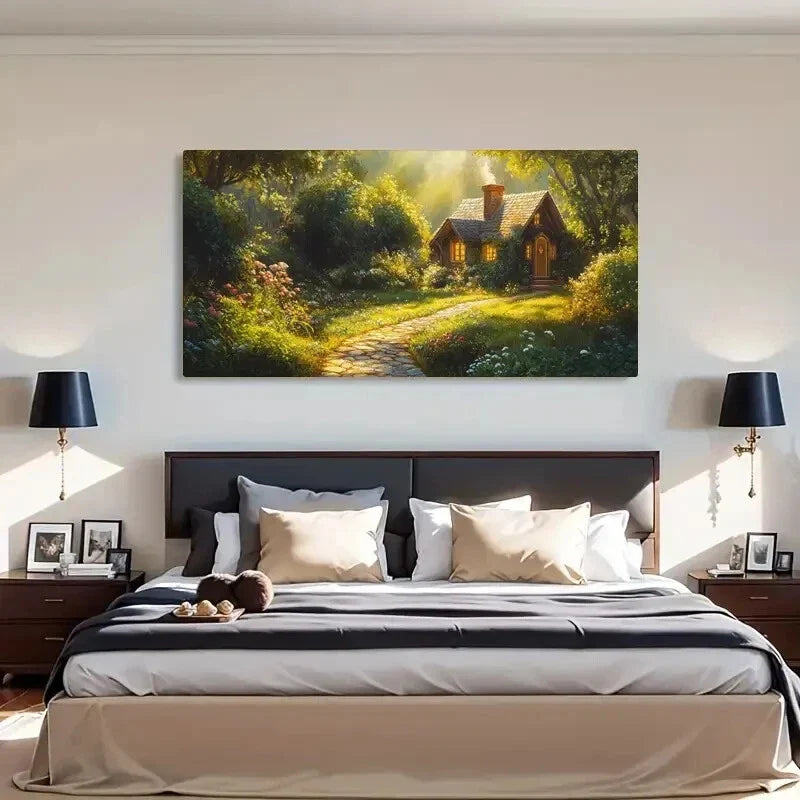 Nature Room Aesthetic Peaceful Wall Art Canvas Office Home Room Framed 120x60cm