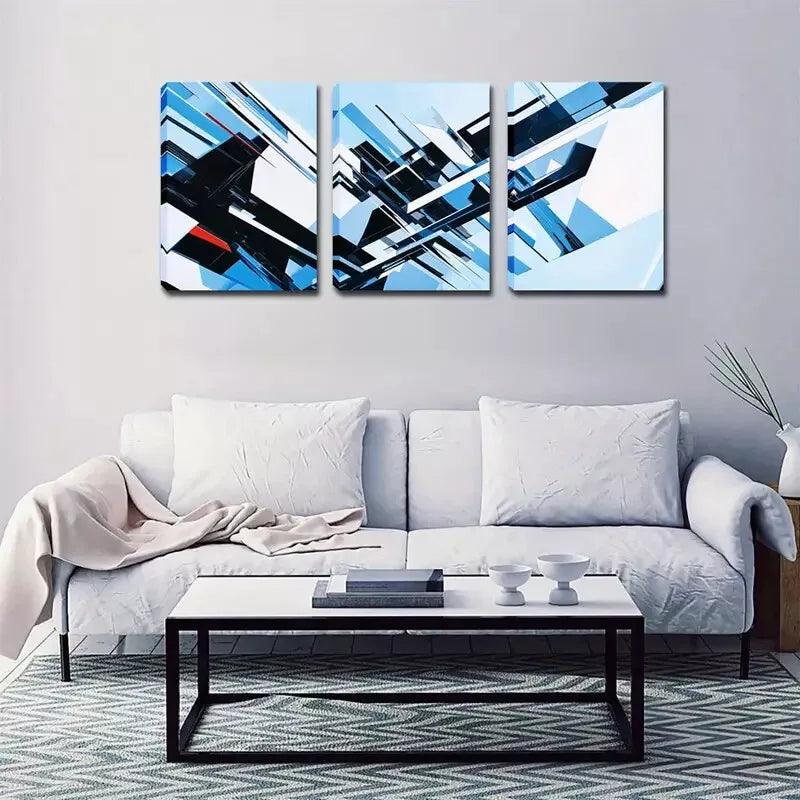 3pcs Urban Architecture, Abstract, Wall Art Set Canvas Framed 40x60cm - High Quality Print 100% Australian Made Wall Canvas Ready to Hang
