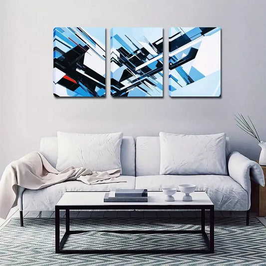 3pcs Urban Architecture, Abstract, Wall Art Set Canvas Framed 40x60cm - High Quality Print 100% Australian Made Wall Canvas Ready to Hang