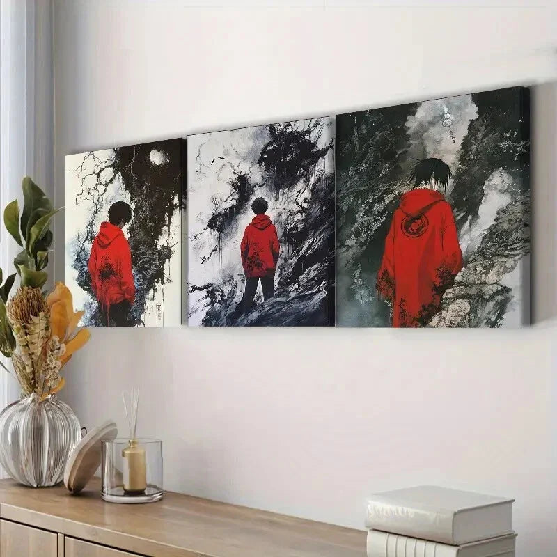 3pcs Dark Lord of hell (4) Wall Art Set Canvas Framed 40x60cm - High Quality Print 100% Australian Made Wall Canvas Ready to Hang