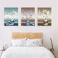 3pcs Light Luxury Plum Blossom Metal Print Ready to Hang Art