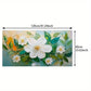 Green Leaves White Flowers wall canvas office home room framed 120x60cm