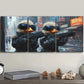 3pcs Two cute baby ducks in cyberpunk armor Metal Print Ready to Hang Art