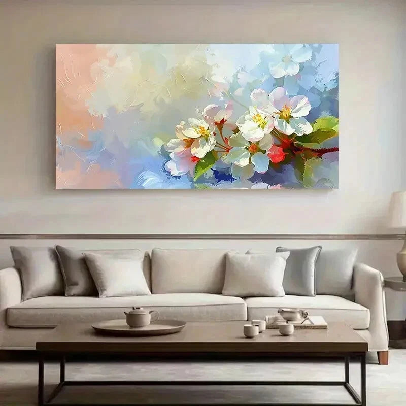 Abstract Flower Branch wall canvas office home room framed 120x60cm