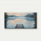 Lake Dock Dawn Scenic Landscape Wall Art Canvas Office Home Room Framed 120x60cm