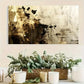 Vintage Retro Abstract Brown Wall Art Canvas Office Home Room Framed 120x60cm