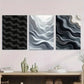 3pcs Stylish Black, White, and Gray Metal Print Ready to Hang Art