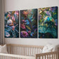 3pcs Insect Snails Beetles and & Floral Design Wall Art Set Canvas Framed 40x60cm - High Quality Print 100% Australian Made Wall Canvas Ready to Hang