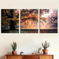 3pcs Forest Sunrise Morning Scenery Canvas Framed 40x60cm - High Quality Print 100% Australian Made Wall Canvas Ready to Hang