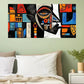 Picasso-Style Abstract Vibrant Wall Art Canvas Office Home Room Framed 120x60cm