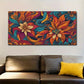Vibrant Abstract Floral Wall Art wall canvas office home room framed 120x60cm