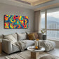 Dynamic Swirls & Fluid Shapes Wall Art Canvas Office Home Room Framed 120x60cm