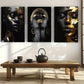3pcs Modern Abstract Women Stylish & Artistic Metal Print Ready to Hang Art