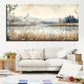 Vintage Autumn Rustic Lake wall canvas office home room framed 120x60cm