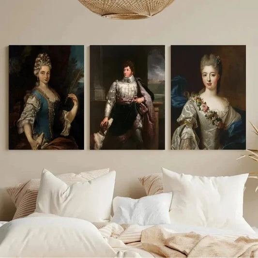 3pcs Vintage English countryside gallery Metal Print Ready to Hang Art
