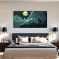 Moonlit Night Sky with White Wall Art Canvas Office Home Room Framed 120x60cm